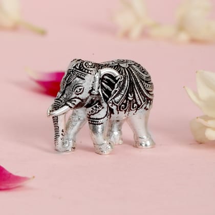 Pure Silver Elephant Idol (Chandi Haathi) – 999 Silver Decorative Showpiece for Home, Office, Puja & Vastu