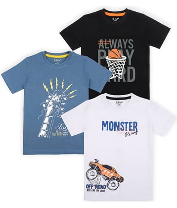 J&JP Pack of 5 Boys Cotton Blend T-Shirt ( Multi Color )