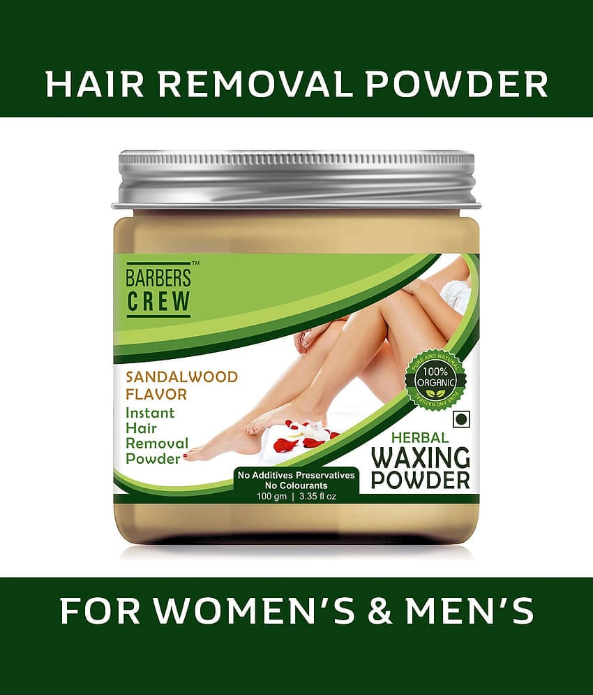 Barbers Crew Natural & Organic Hair Removal Powder -For All Hair Removal Parts Without Pain- 100 g