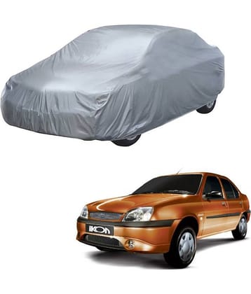 Autoretail Silver Color Dust Proof Car Body Polyster Cover Without Mirror Pocket Polyster For Ford Ikon
