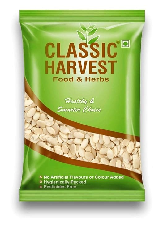 CLASSIC HARVEST Edible Watermelon Seeds (Raw Tarbooj Magaj) Protein & Fibre Rich with Antioxidant 250 G