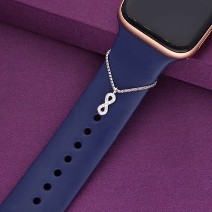 Infinity Watch Charm-White Stone / Silver