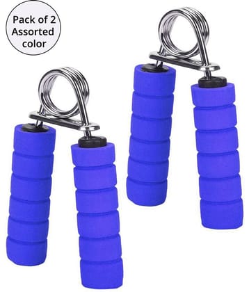 PROGIENCE - V Shaped Hand Grip Strengthener Foam Padded Finger Exerciser For Gym Fitness Workout ( Pack Of 2)