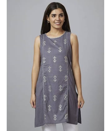 Globus - Grey Cotton Women's Tunic ( Pack of 1 )
