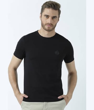 Huetrap Pack of 1 Cotton Regular Fit Men's T-Shirt ( Black )