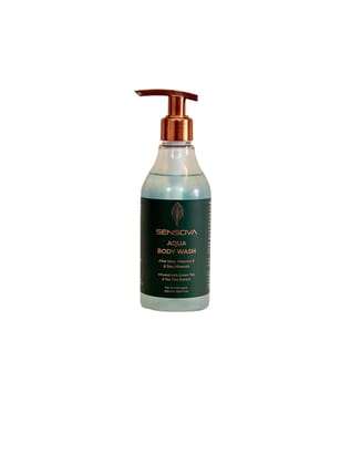 Aqua Body Wash Shower Gel for Men and Women | 300ml | Unisex Bodywash with Aloe Vera Extract | Deep Cleansing, Hydrating, Moisturising | Suitable for All Skin Types (1)
