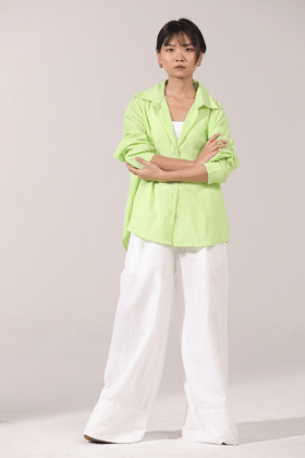 Green Apple Punch Oversized Shirt-XL-XXL
