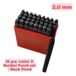 Scorpion Hardened Steel Alphabet Punch Set, 5/64 Inches-2mm (Carbon Steel) Scorpion Hardened Steel Alphabet Punch Set, 5/64 Inches-2mm (Carbon Steel)