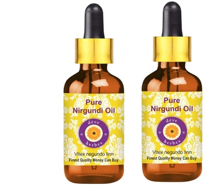 Deve Herbes Nirgundi Oil (Vitex negundo linn) | Infused | Pure | Non-Sticky | Fast Absorbing | For Massage Blends | Men & Women | Herbal Aroma | 30ml X 2 Deve Herbes Nirgundi Oil (Vitex negundo linn) | Infused | Pure | Non-Sticky | Fast Absorbing | For M