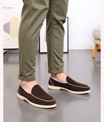Prolific MHKL-CM286 Brown Men's Slip-on Shoes