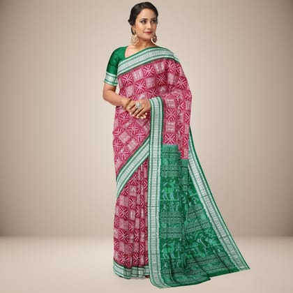 Tribal Motifs Sambalpuri Silk Saree Tribal Motifs Sambalpuri Silk Saree