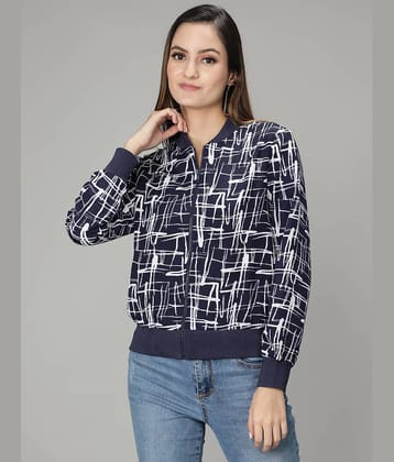 NUEVOSDAMAS Polyester Blend White Bomber Jackets Single