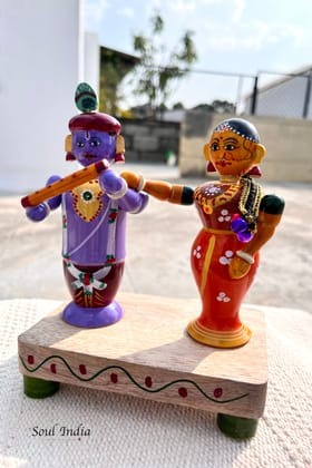 Handcrafted GI TAGGED Etikoppaka Radha Krishna
