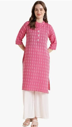 Cotton Blend Straight kurti