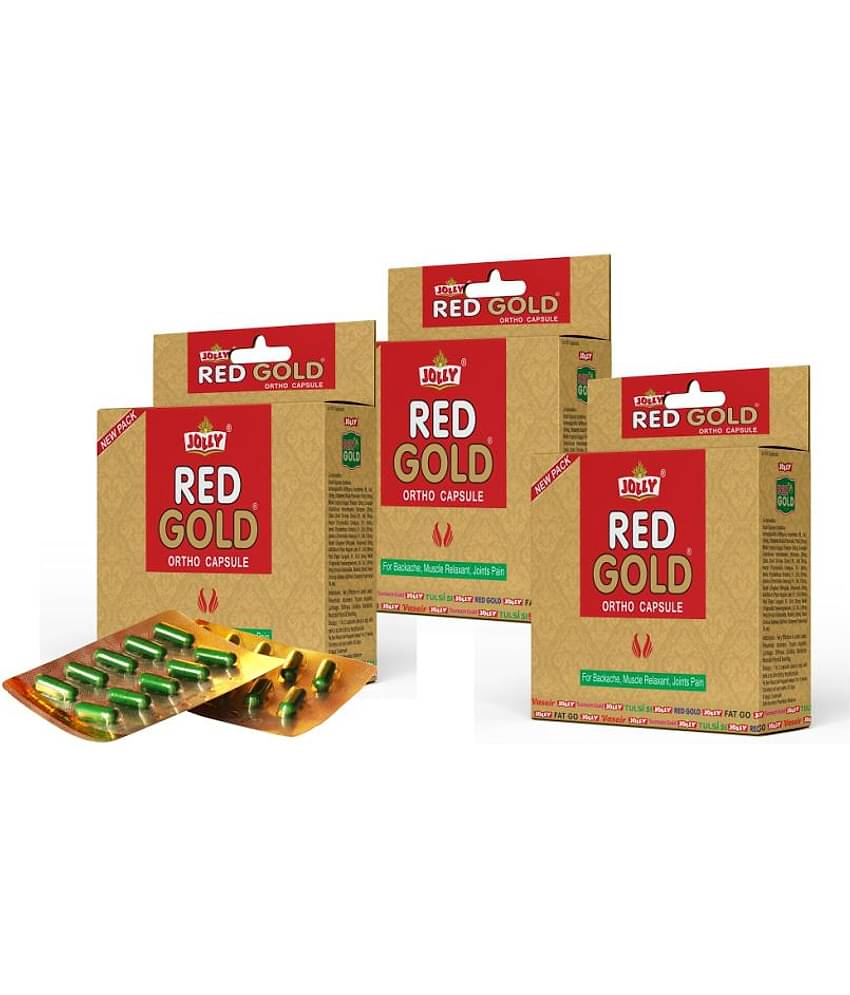 Jolly Pack of 3 Red Gold Ortho Capsule 3 Gm Pack of 3