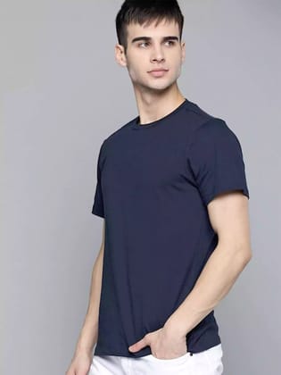 Navy Blue - Sukhiaatma Unisex Basic T-shirt-XS-36