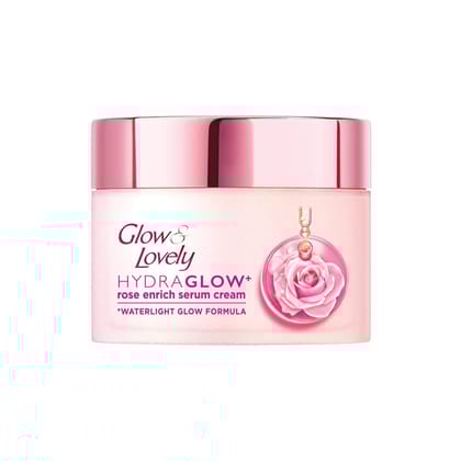 Glow & Lovely Hydra Glow Rose Enrich Serum Cream, 13 gm