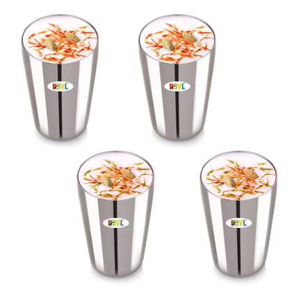 Nsvl Premium Stainless Steel Lassi Glass - 750 ml | Durable and Rust-Resistant | Perfect for Lassi, Milkshakes, and Beverages-PACK OF 4