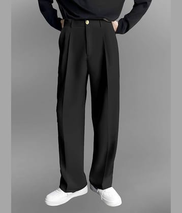 FTX Loose Pleated Men's Formal Trouser - Black ( Pack of 1 )