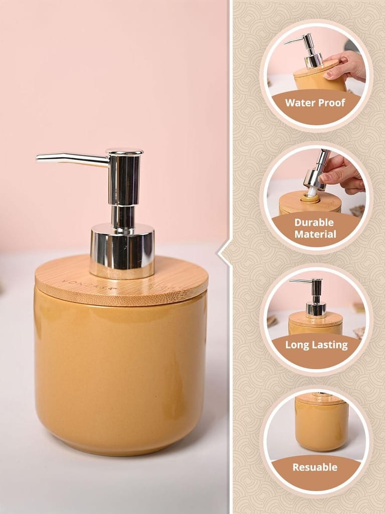 VON CASA Mustard Soap Dispenser - 350ml