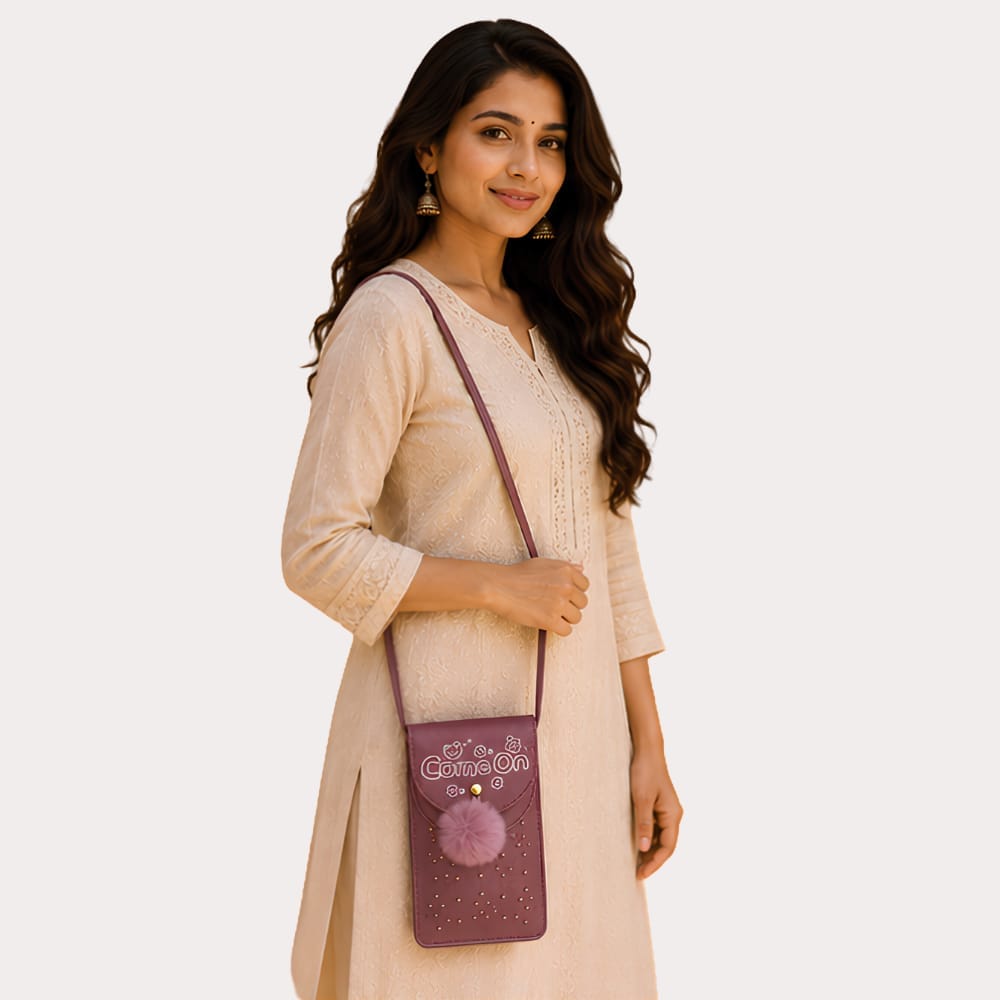 Noir Sparkle Embellished Sling Bag