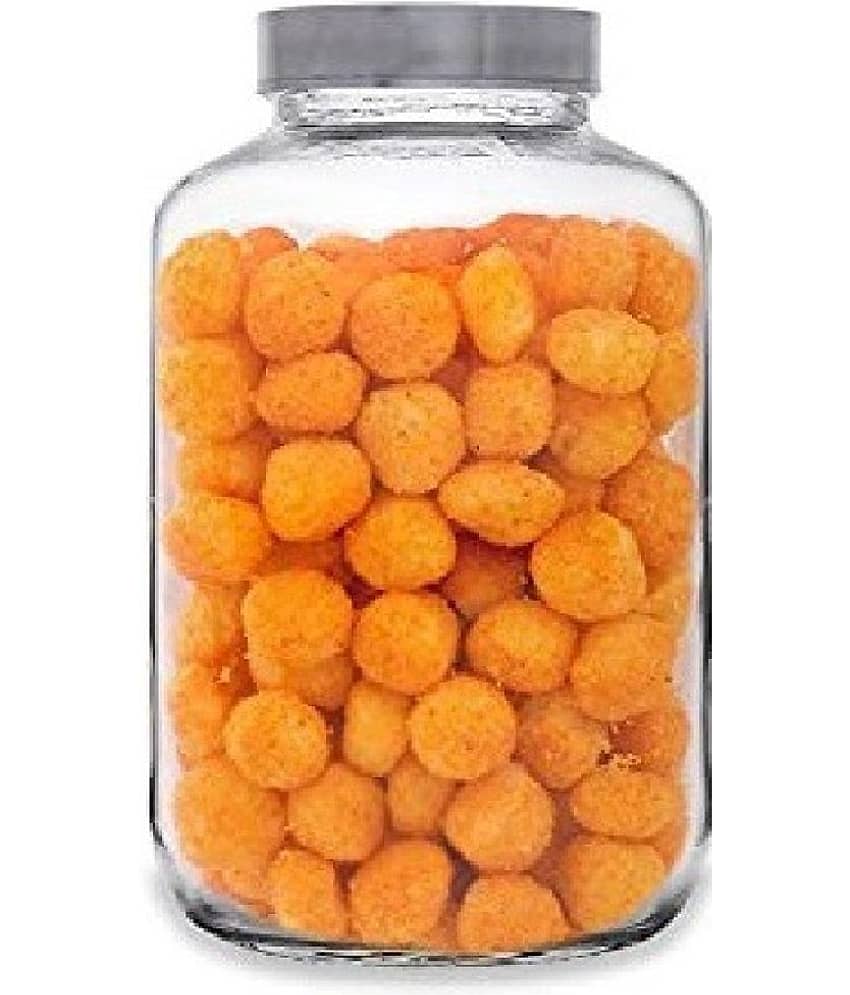 CROCO JAR - White Glass Food Container ( Pack of 1 )