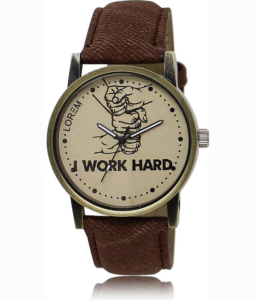 Lorem - Brown Leather Analog Men's Watch