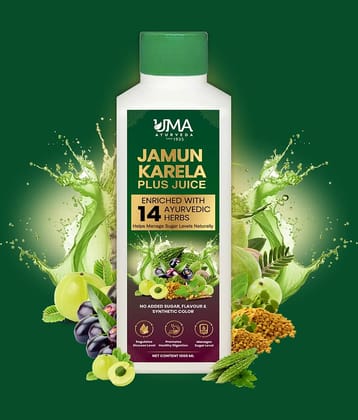 UMA AYURVEDA Jamun Karela Plus Juice 1Ltr Liquid 1 ml Pack Of 1