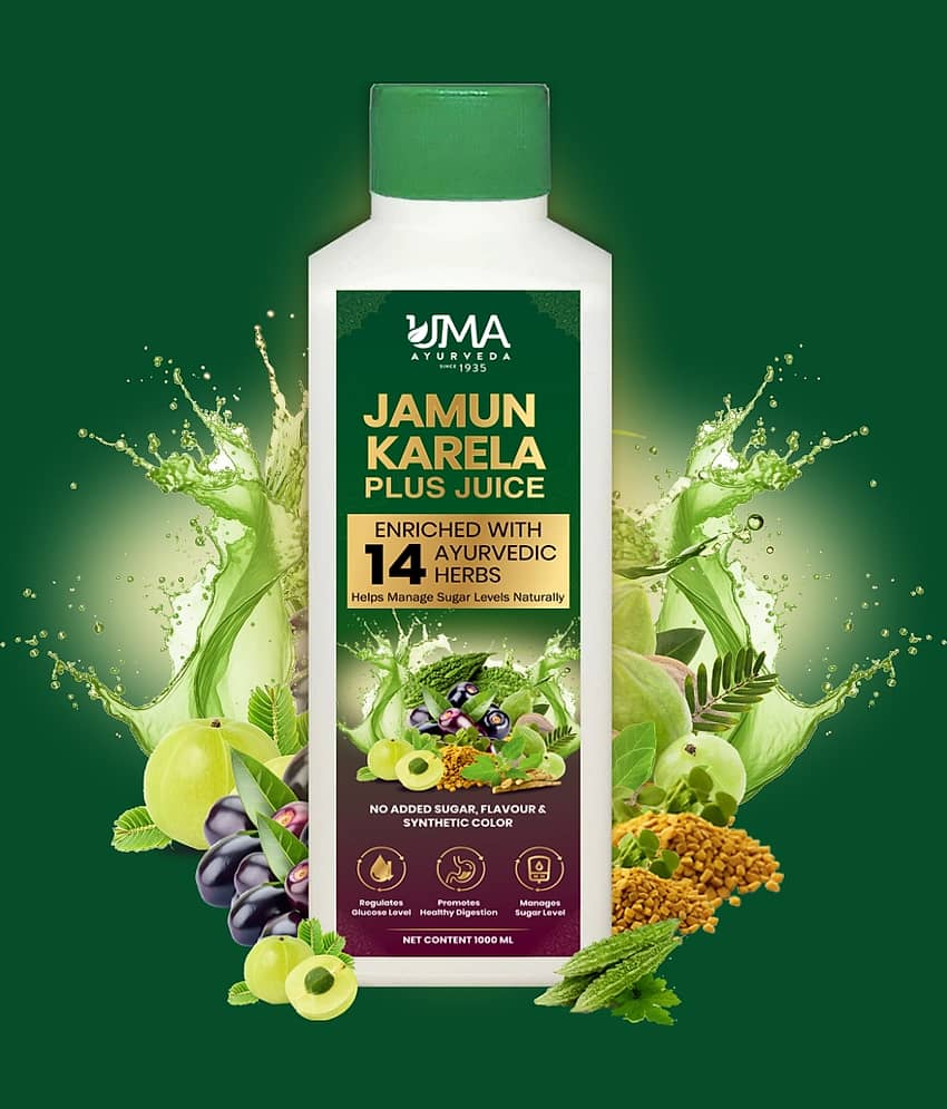 UMA AYURVEDA Jamun Karela Plus Juice 1Ltr Liquid 1 ml Pack Of 1