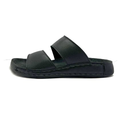 Double Strap Slippers for Men (Black)-6