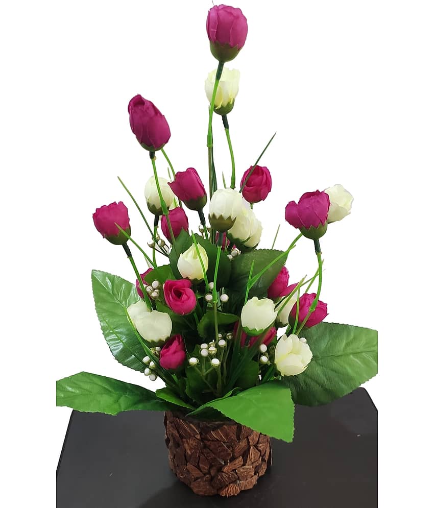 BAARIG - Purple Rose Artificial Flower ( Pack of 1 )