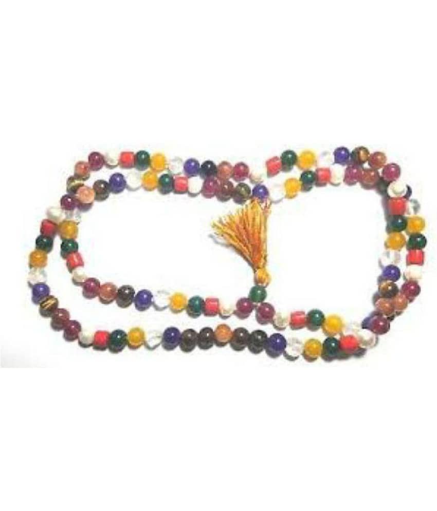 Natural navaratna mala 100% Navaratna Mala Jaipur Gemstone.