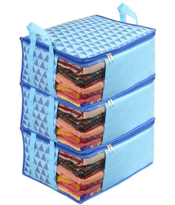 PrettyKrafts™ Presents Non Woven Saree Cover Storage Bags for Clothes with primum Quality Combo Offer Saree Organizer for Wardrobe/Organizers for Clothes/Organizers for Wardrobe Pack of 3 -
