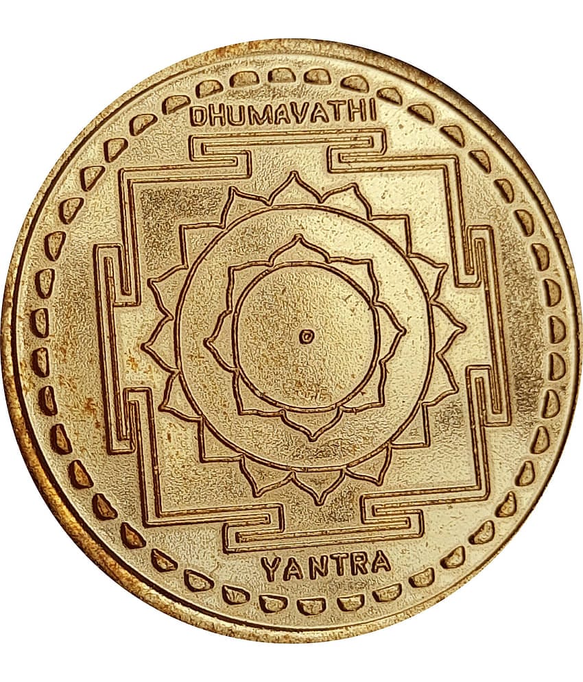 Sri Bakthi Today Dhumavati Yantra Chakra Das Mahavidya Copper Coin