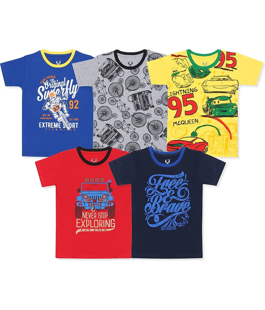 E1K Pack of 1 Boys Cotton T-Shirt ( Multicolor )