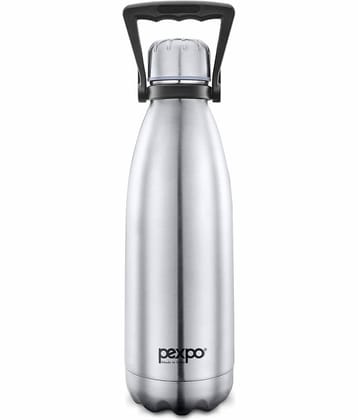 Pexpo 1800ml 24 Hrs Hot and Cold Flask, Echo Vacuum insulated Bottle (Pack of 1, Silver)