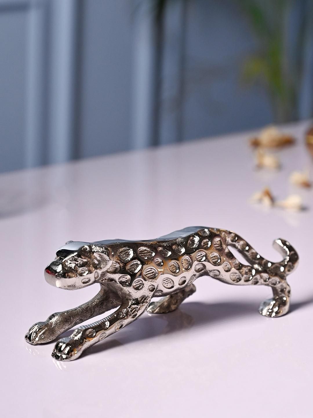 VON CASA Silver Leopard Decor Object