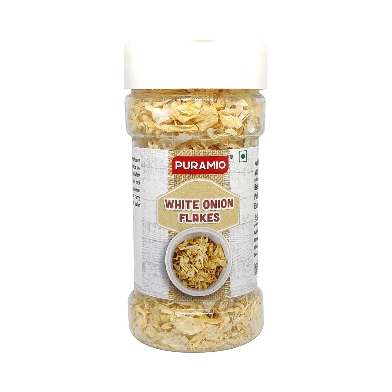 Puramio White Onion Flakes Sprinkler (100% Natural), 50 gm