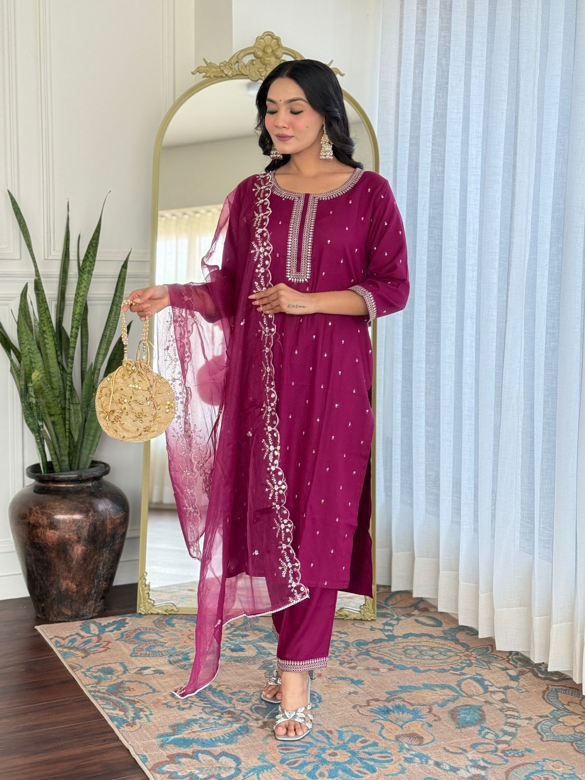 Embroidered Formal Wear-S