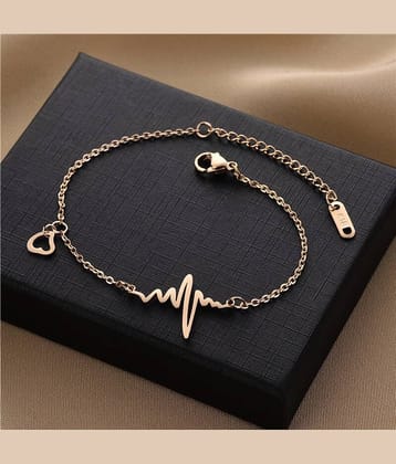 FASHION FRILL Rose Gold Anklets ( Pack of 1 )