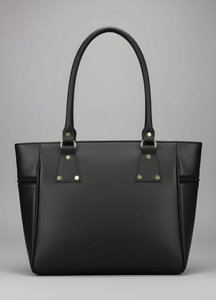 DARSHANS Women's PU Leather Solid Shoulder Zipper Handbag (Black)-PID65127