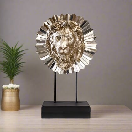 Luxury Lion Face Mask Decor-Metallic / H: 22 | L: 14 | W: 7 (inch)