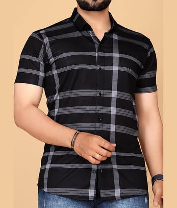 FABRIPPLE Cotton Blend Regular Fit Checks Half Sleeves Men's Casual Shirt - Teal ( Pack of 1 )