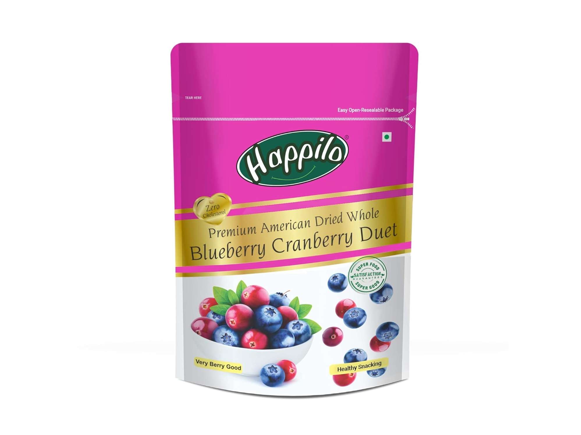 Happilo Premium Dried Blueberry Cranberry Duet 200g