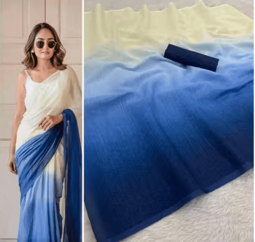 Trendy Lilen Cotton Saree with Blouse | Bestselling Saree