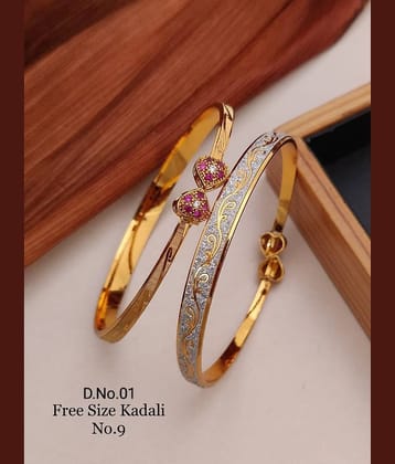 Shivay Fashion Gold Bangle Set ( Pack of 1 )