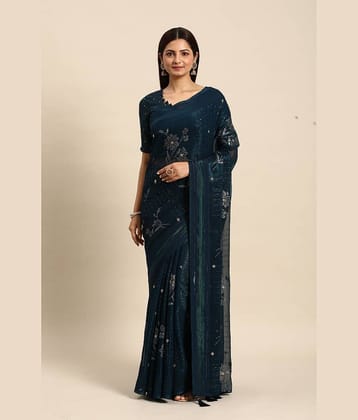 Rekha Maniyar Silk Embroidered Saree With Unstitched Blouse Piece ( Red )