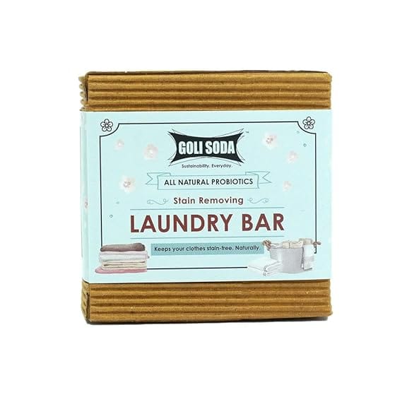 Goli Soda All Natural Probiotics Stain Removing Laundry Bar - 90 Gms (Pack Of 1)