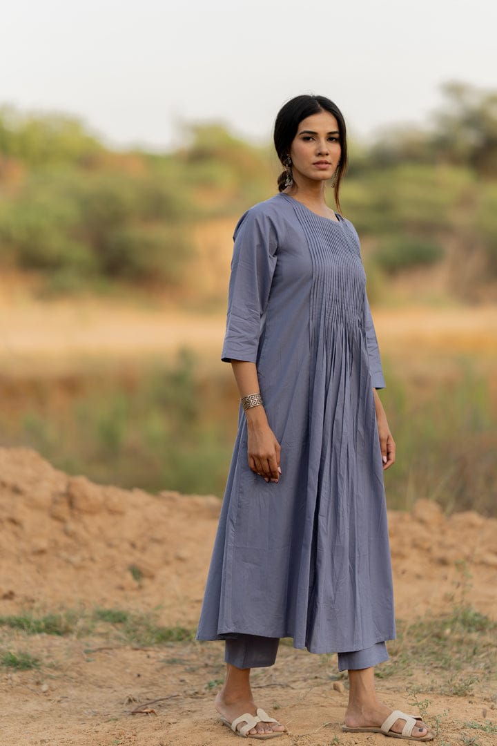 Iris Blue Kurta Set-S