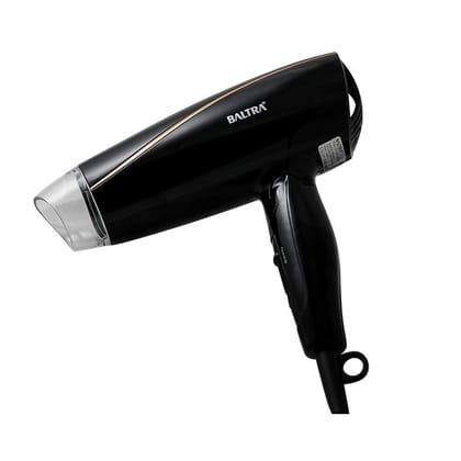 Baltra Hexa 1200 Watt Hair Dryer, DC Motor, Single Speed with Cool Shot Warm & Hot Air Functions, Foldable Handle for Compact Storage, Concentration Nozzle, 1.8 m Power Cord, Overheat Protection
